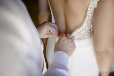 Los detalles de una boda. Vestido de novia