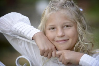 Retrato de niña de comunión