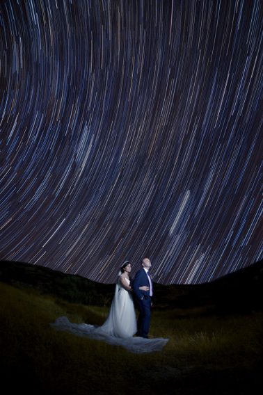Fotografía de post-boda nocturna