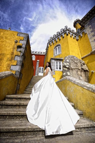 Postboda en el Palacio da Pena, Sintra en Portugal