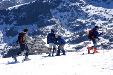 Rodaje de documental en alta montaña